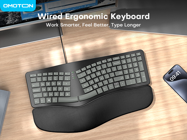 wired ergonomic keyboard