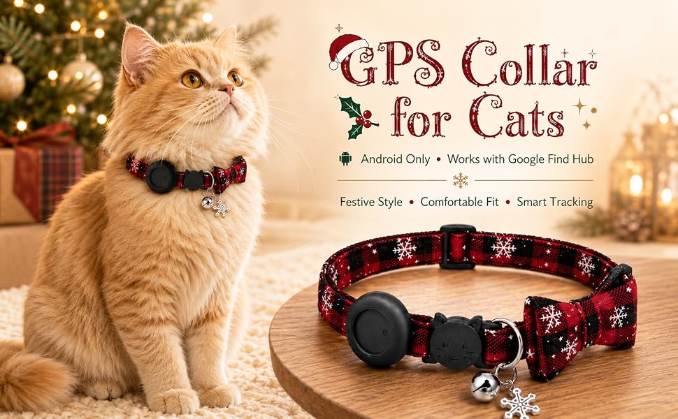 GPS Collar for Cats (Android Only) Smart tag,Pet Tracker