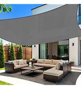 TasticTotes Rectangle Sun Shade Sail - 8' x 10', 95% UV Blockage, HDPE Sunshades for Outdoor Pati...