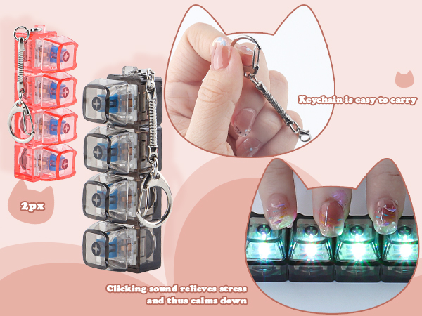 keyboard fidget keychain