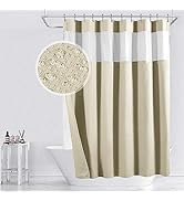 Yimobra Waffle Shower Curtain Sets with Liner, Heavyweight Fabric with 12 Hooks, Water-Repellent,...