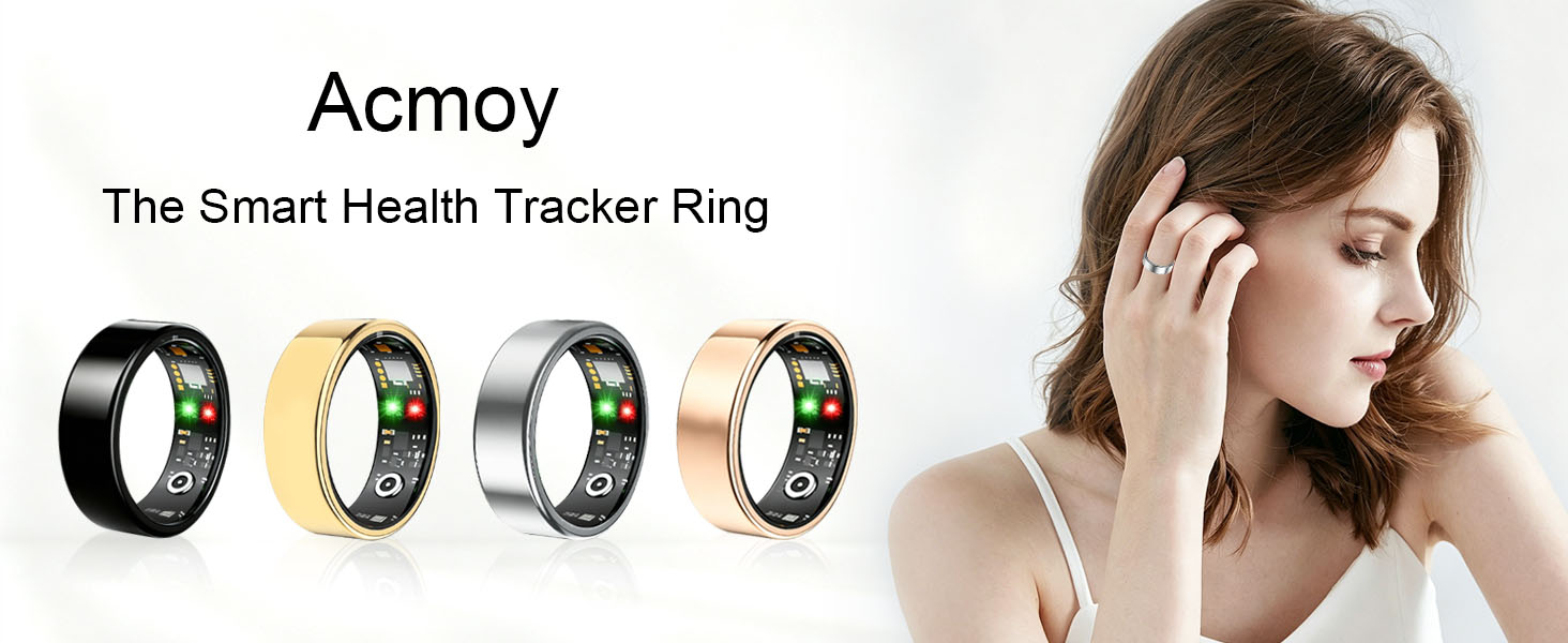 The smart ring health tracker for women and men with multiple colors and comfortable everyday wear.