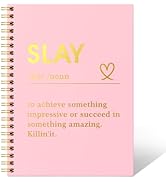 THEBESTU Slay Definition 160 Pages Hardcover Blank Spiral Notebook, Funny Feminist Notebook Gifts...