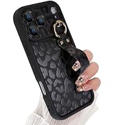 Jefonha Compatible with iPhone 17 Pro Max Case with Finger Hand Wrist Strap for Girls Women, Cute...