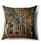 KDHTY Rustic Autumn Forest Pillow Covers 18x18,Fall Home Room Decor,Vintage Botanical Nature Thro...