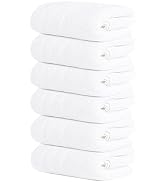 Tens Towels Pack of 6 Hand Towels, 100% Cotton, Lighter Weight, Quick to Dry, 16 x 28 Inches, Sup...