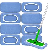 Reusable Mop Pads Compatible with Swiffer Sweeper Mop, Microfiber Dry Sweeping Cloths & Machine W...