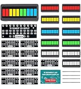 Lonely Binary 12-Pack 10-Segment LED Bar Graph Display Kit in 6 Vivid Colors 2X (Red/Yellow/White...