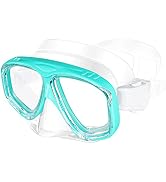 XDX Kids Goggles for Swimming 4-14, 1 Pack Anti Fog Snorkel Mask Diving Mask, Swim Goggles with N...