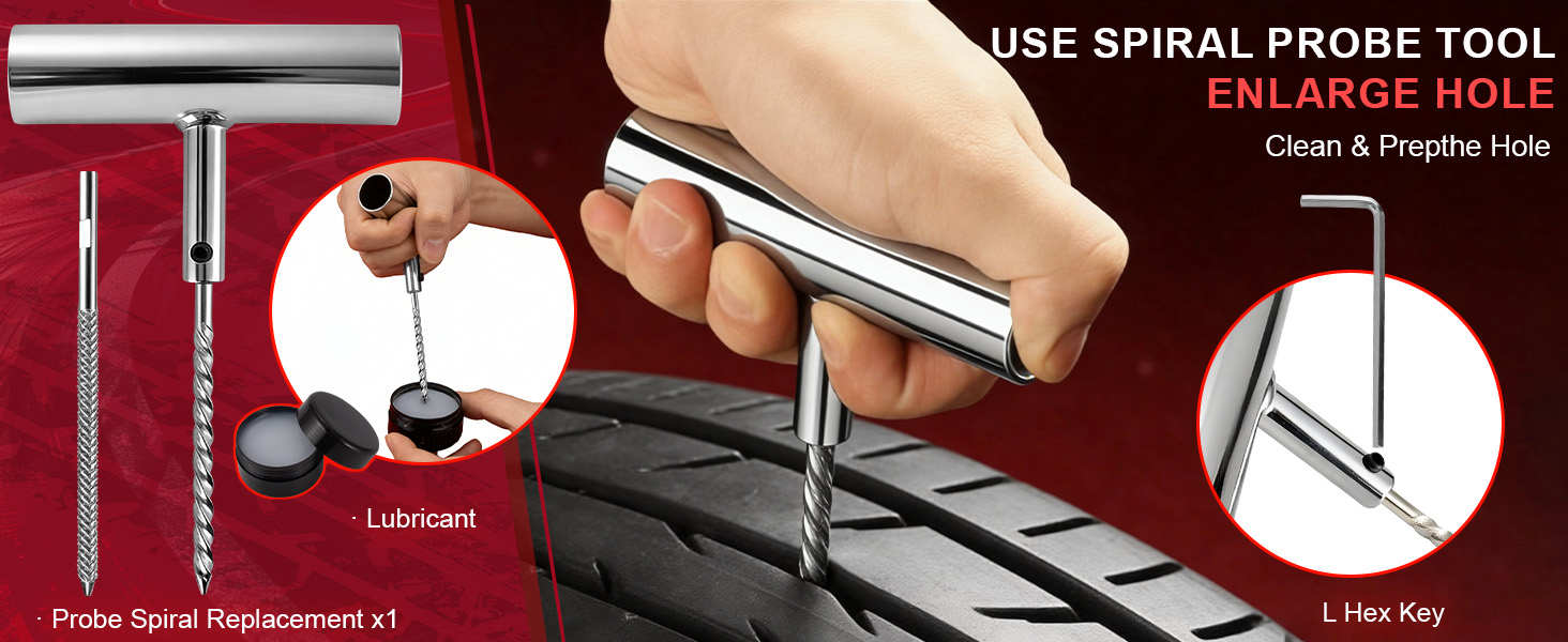 tire repair kit with plugs