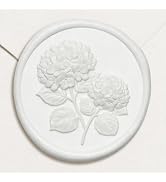 UNIQOOO Wax Seal Stickers - 3D Hydrangea Floral Wedding Invitation Envelope Seal Stickers, 50 Pcs...