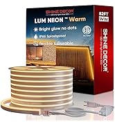 Shine Decor 82FT LED Neon Rope Lights, Bright 2500K Warm White AC110V-120V Neon Strip Light, 8x16...