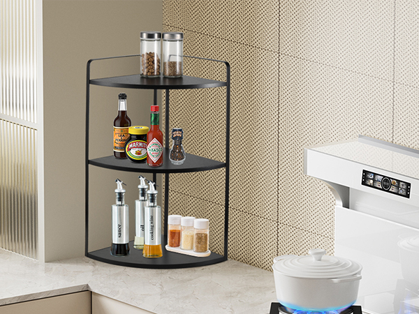 Kitchen countertop storage rack
