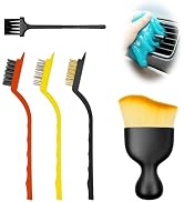 6PCS Car Interior Detailing Brush Cleaning Gel Kit, Soft Bristle Dusting Brush, Wire Brush Set, C...