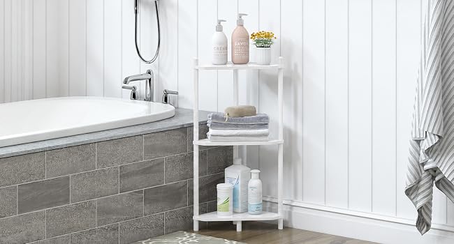 corner desk with shelves