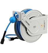 FIXFANS Pressure Washer Hose Reel with Hose, 1/4
