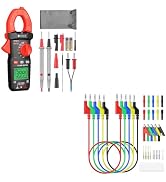 Neoteck Professional Electricial Kit: Clamp Meter & Test Lead Kit AC/DC Voltage, 600A AC, 4000 Co...