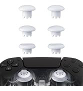 eXtremeRate Edge Sticks Swappable Thumbsticks for PS5 Controller, Robot White Replacement Interch...