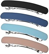 Fsmiling Medium Hair Barrettes For Women,4pcs Matte Hair Barrette,Automatic Hair Clips Barrettes ...