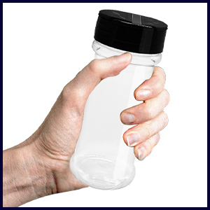 4.2 Clear Plastic Spice Bottles
