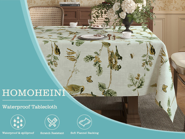 HOMOHEINI Vinyl Tablecloth