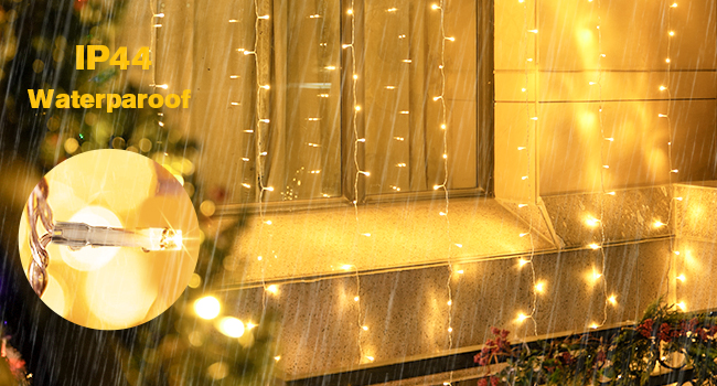 Christmas curtain lights outdoor waterproof