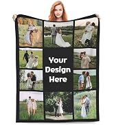 OHAJPAK Custom Blanket Customized Blankets with Photos Flannel Throw Blanket for Couch Bed Custom...