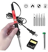 Soldering Kit, 60W Soldering Iron, 110V Welding Kit with Ceramic Heater, Portable Solder Iron Kit...