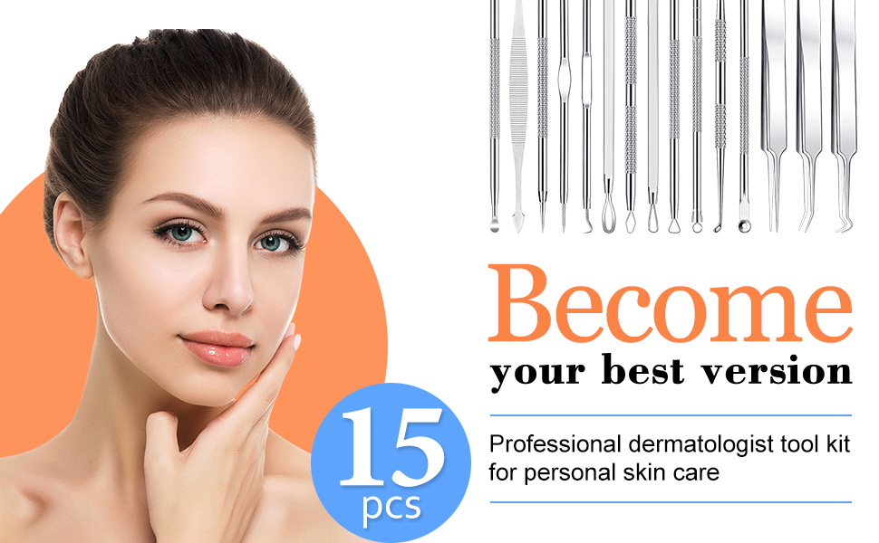 15 PCS Pimple Popper Tool Kit