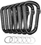 Carabiner Clip, 900 LBS 2.5" Iron Heavy Duty Caribeaners for Hammocks, Camping Accessories, Hikin...
