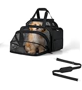 pidipiti top and 1 Side Expandable, 17x11x11 Soft-Sided pet Carrier, TSA and American/Delta/Unite...