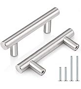 Probrico 10 Pack|Euro Style T Bar Cabinet Pulls Stainless Steel Kitchen Handles Bathroom Cupboard...