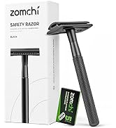 ZOMCHI Safety Razor for Men with 5 Double Edge Safety Razor Blades, One Blade Safety Razor, Metal...