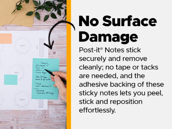 Post-it Notes No Surface Damage