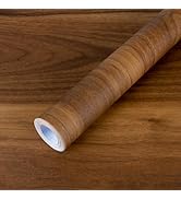 COSNIGHT Wood Grain Contact Paper, Vintage Peel and Stick Wallpaper 15.7''x118'', Removable Natur...