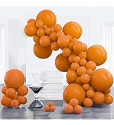 PartyWoo Burnt Orange Balloons, 100 pcs Boho Orange Balloons Different Sizes Pack of 18 Inch 12 I...
