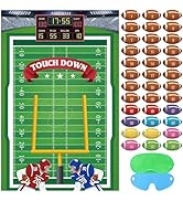 Hooqict Pin The Football on The Goalpost Football Party Games for Kids Game Day Boys Sports Theme...
