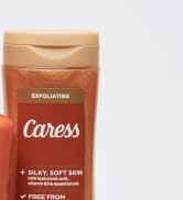 Caress Body Wash for Women, Shea Butter & Brown Sugar, Hydrating and Exfoliating Shower Gel for G...