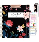 Ospelelf Undated Budget Planner with Expense Tracker and Bill Organizer Large Spiral Bound Monthl...