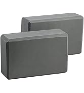 EXERZ Yoga Blocks 2pcs Gym Bricks High Density EVA Foam -Comfortable Fitness Yoga Bricks, Anti-Sl...