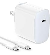 30W USB C Fast Charger for iPad Pro 12.9, 11 inch 2021/2020/2018, iPad Air 4th/5th, Mini 6, MacBo...
