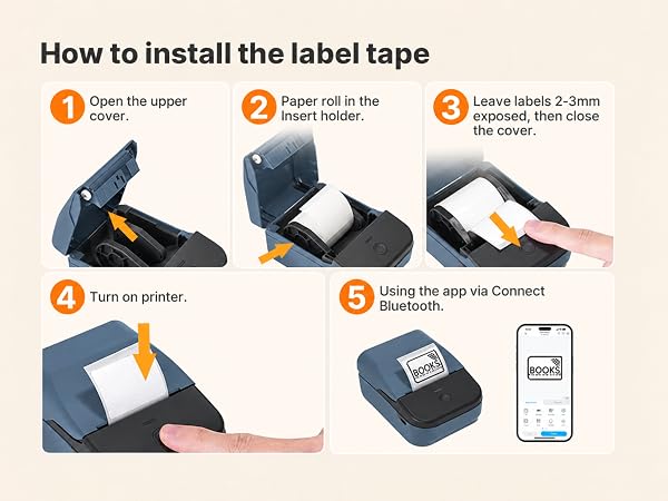 label maker machine with tape label printer thermal printer sticker printer thermal label printer