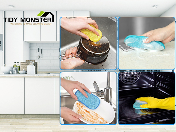 6 Pack Multi-Purpose Scrub Sponges