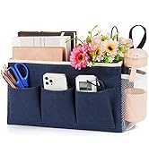 Lilithye Bedside Caddy Bedside Organizer Bedside Storage Caddy with Fixed Straps and Water Bottle...