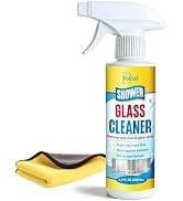 POLIXEL Shower Glass Cleaner – Hard Water Stain Remover & Soap Scum Remover for Shower Doors – St...