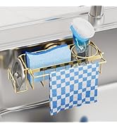 TAILI 4-in-1 Sink Caddy with Strong Suction Cup, Sponge Holder for Kitchen Sink Organizer, Remova...