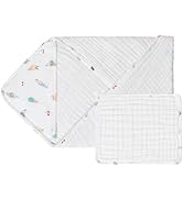 Nest Designs Organic Cotton 9-Layer Hooded Baby Bath Towel | Ultra Absorbent Newborn Essentials |...