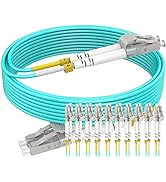 3m (10Pack) OM4 LC LC Fiber Patch Cable, OM4 Fiber LC to LC Multimode Fiber,Duplex LSZH 50/125um ...