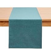 Winotic Dark Green Cotton Table Runner, Farmhouse Style Runners (13” x 72”) | Easter, Dresser Sca...