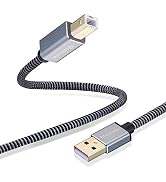 Printer Cable 15ft,Nanxudyj USB Printer Cable Braid USB 2.0 Type A Male to B Male Cable Scanner C...
